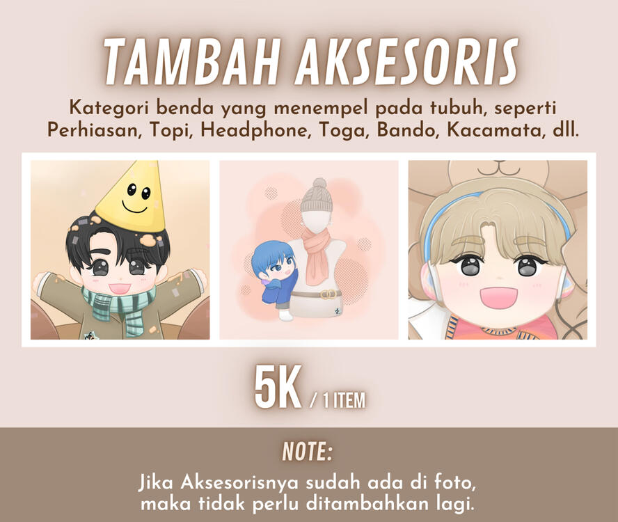 +Aksesoris (5k/item)